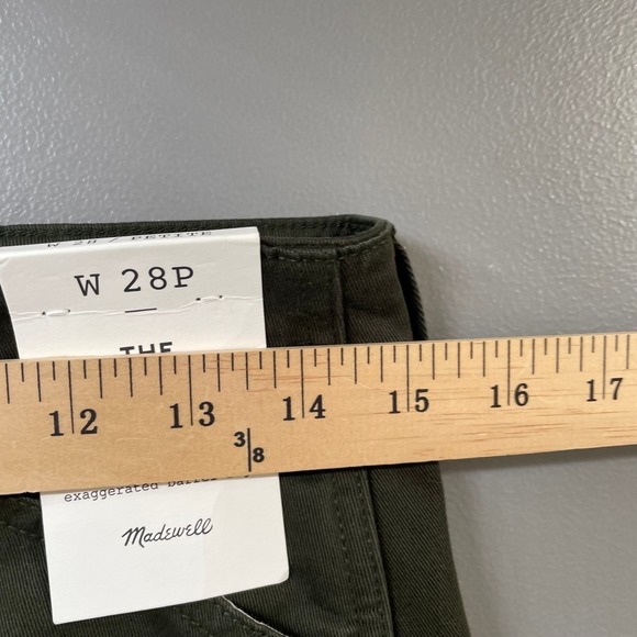 NWT Madewell‎ The Balloon Pant Midnight Olive 28 Petite Twill Barrel Utility - Picture 12 of 15